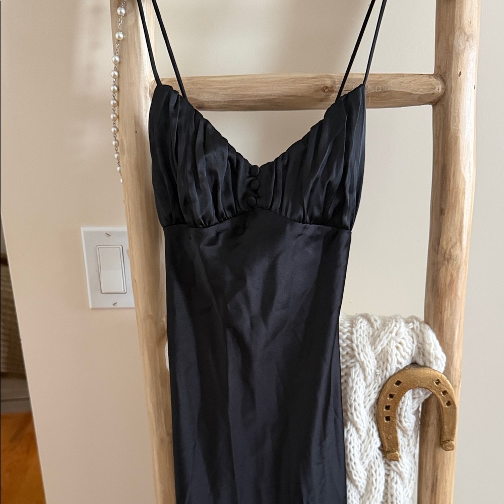 Elegant Black Spaghetti Strap Dress